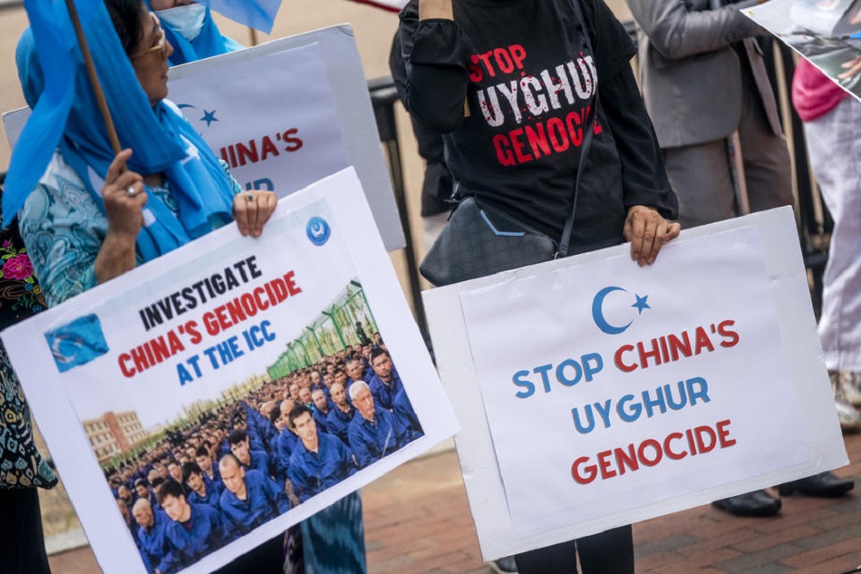 Uyghur activists rally against China