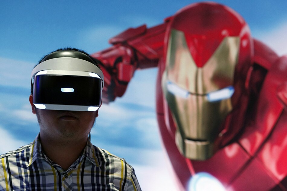 A visitor tries Sony PlayStation's Iron Man VR (virtual reality) game during the Thailand Game Show 2019 in Bangkok, Thailand, 26 October 2019. EPA-EFE/RUNGROJ YONGRIT