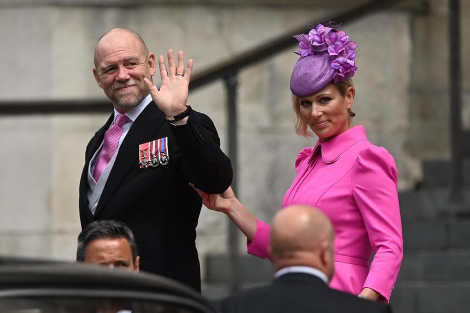 Mike Tindall and his wife Zara leave the National Service of Thanksgiving held as part of the celebrations of the Platinum Jubilee of Queen Elizabeth II, at St Paul's Cathedral in London, June 3, 2022. Neil Hall, EPA-EFE/file
