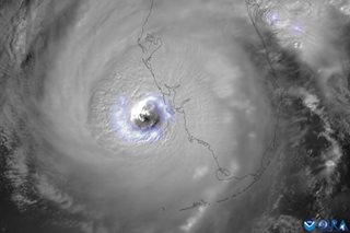 The eye of Hurricane Ian
