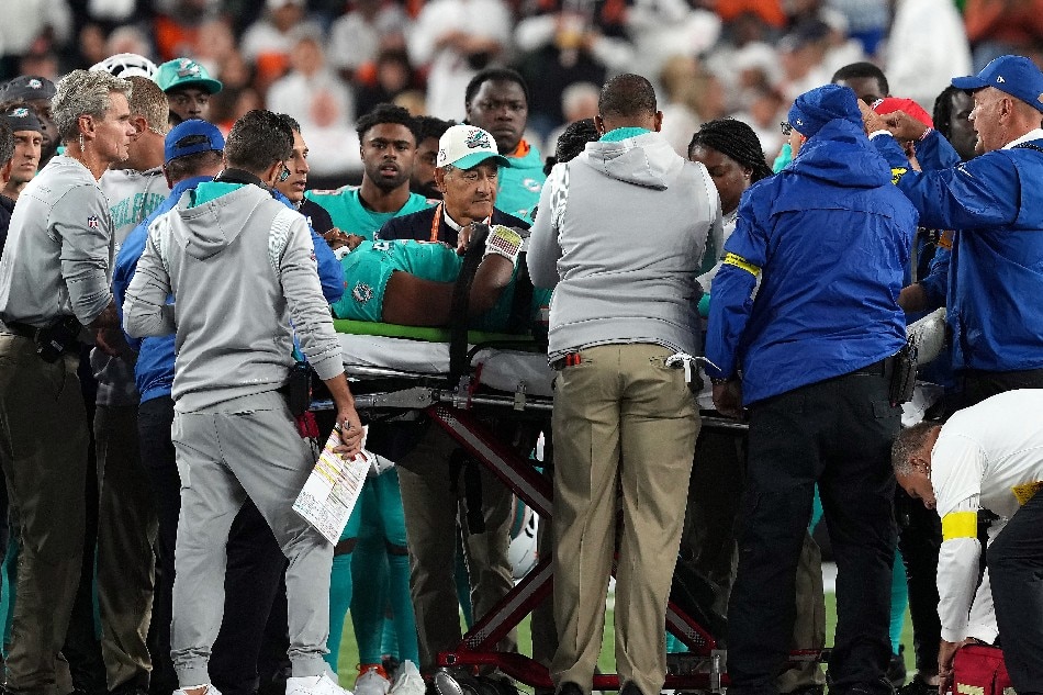 Miami Dolphins quarterback Tua Tagovailoa taken off the field on stretcher  during game against Bengals, News