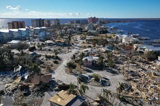 Severely damaged Fort Myers Beach