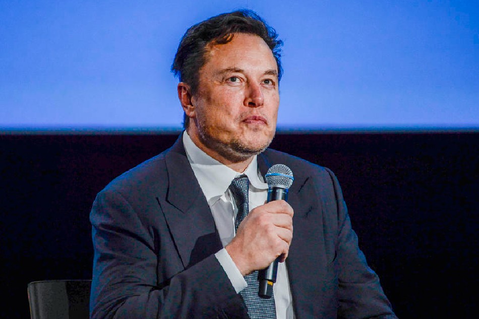 Tesla-founder Elon Musk speaks at a discussion forum during the Offshore Northern Seas (ONS) Conference, in Stavanger, Norway, Aug. 29, 2022. Carina Johansen, EPA-EFE