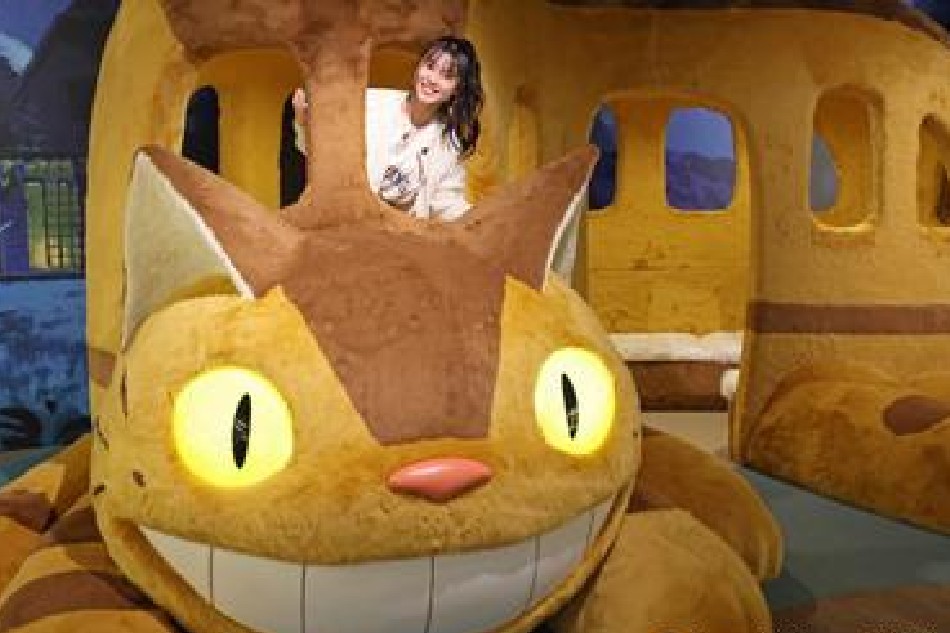 Catbus form 'My Neighbor Totoro' is displayed at Ghibli Park in Nagakute City. Yasushi Kanno/AP/picture alliance