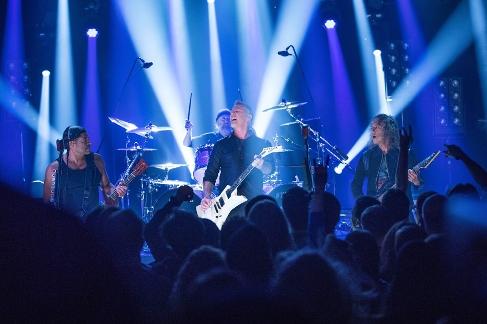 Metallica perform during a German television program in Berlin on November 14, 2016. The band presented their new album 'Hardwired...To Self-Destruct' on the TV show. Joerg Carstensen, EPA/file