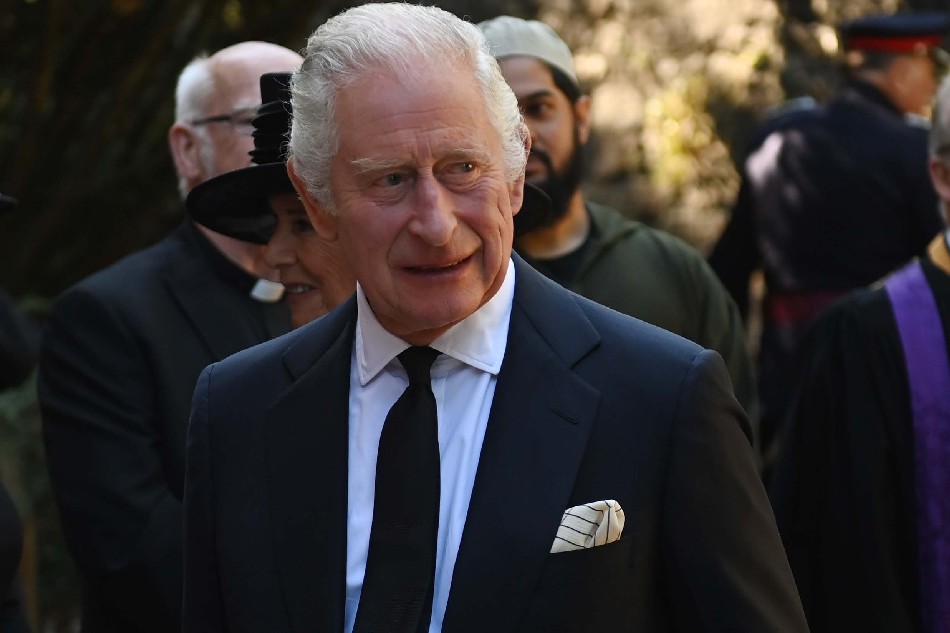 Britain's King Charles III arrives at Llandaff Cathedral, in Cardiff, Britain, 16 September 2022. Neil Hall/EPA-EFE