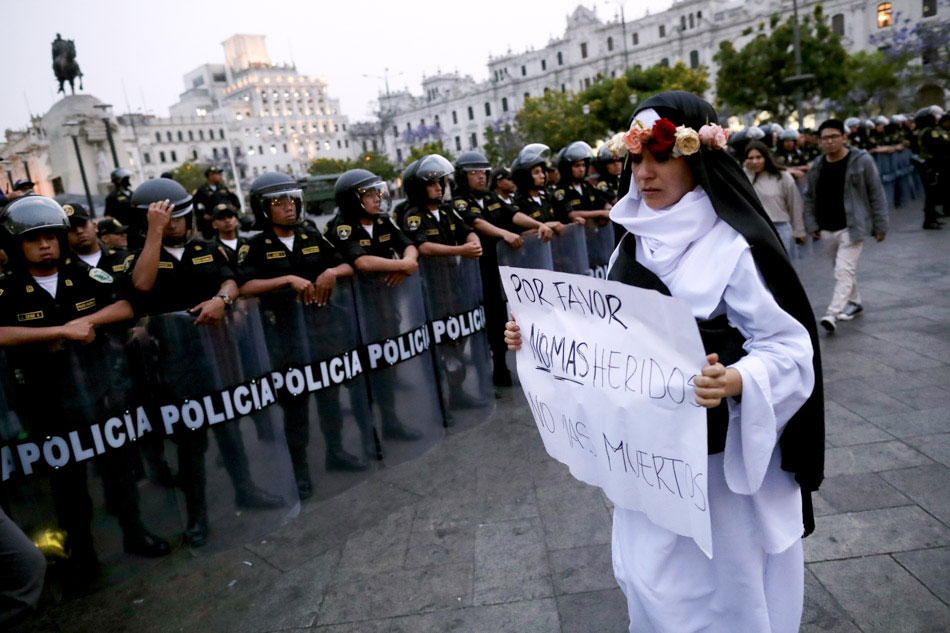 Peru President Under Investigation After Dozens Killed In Protests Abs Cbn News