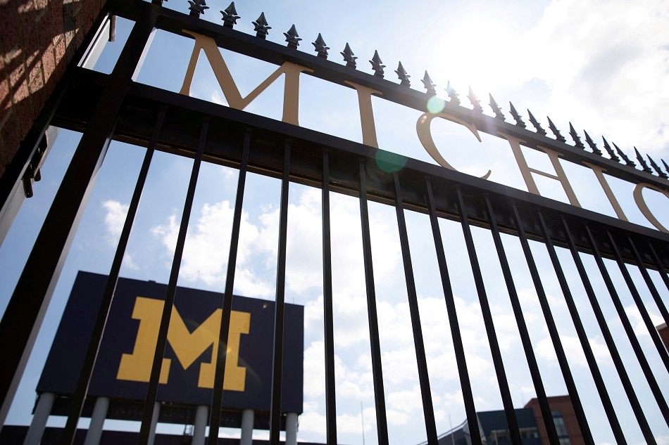 An entrance to Michigan Stadium is seen on the University of Michigan campus in Ann Arbor, Michigan, August 10, 2020. Emily Elconin, Reuters/file