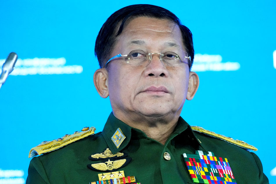 Commander-in-Chief of Myanmar's armed forces, Senior General Min Aung Hlaing attends the IX Moscow conference on international security in Moscow, Russia June 23, 2021. Alexander Zemlianichenko/Pool via Reuters/File