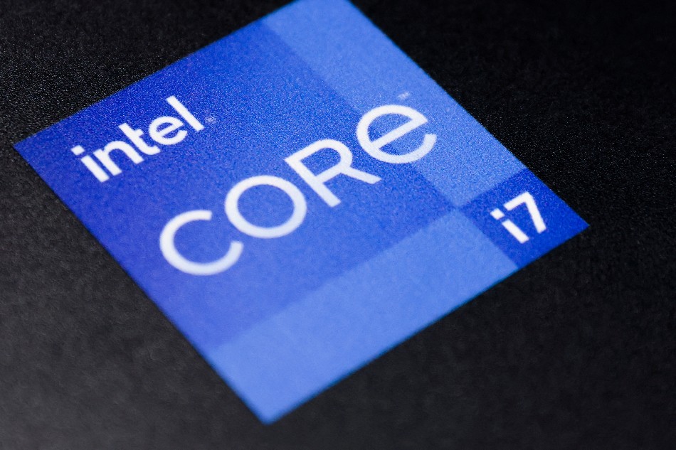 The Intel Corporation logo is seen on a display in a store in Manhattan, New York City, US, November 24, 2021. Andrew Kelly, Reuters/File
