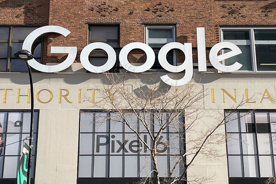 The facade of a Google office is seen in New York City, in this picture taken February 10, 2022. Paresh Dave, Reuters
