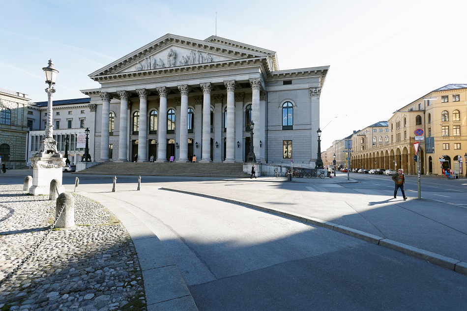A view shows the Bavarian State Opera House where people receive vaccinations against COVID-19, in Munich, Germany, February 10, 2022. Michaela Rehle, Reuters