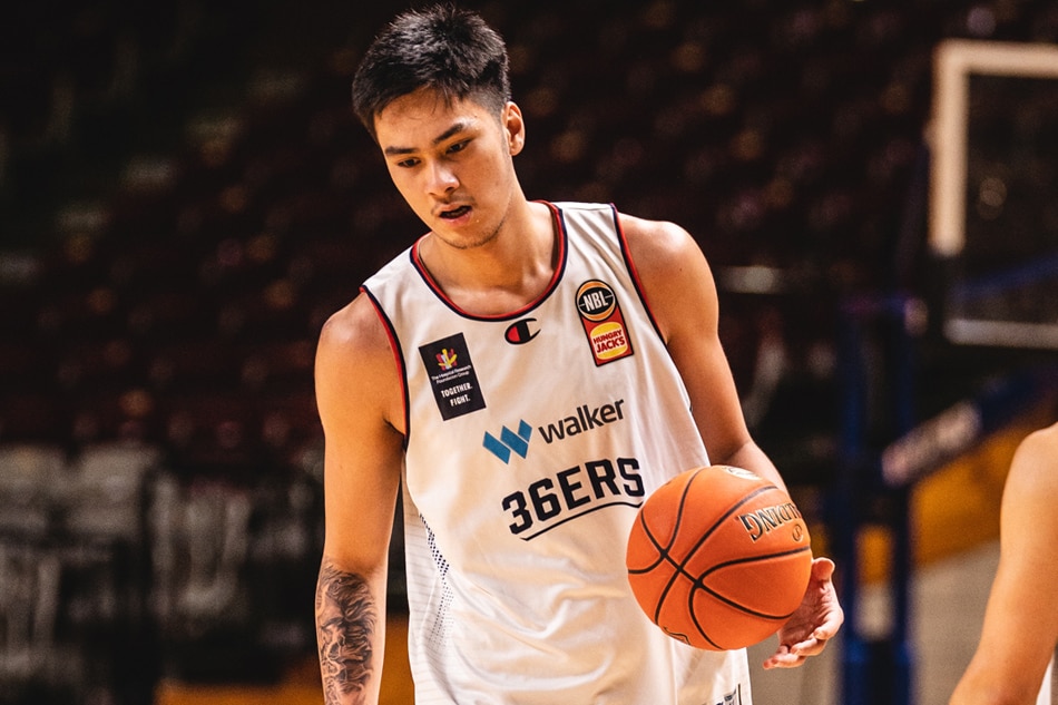 Kai Sotto during an Adelaide 36ers practice. Photo from the 36ers Facebook page