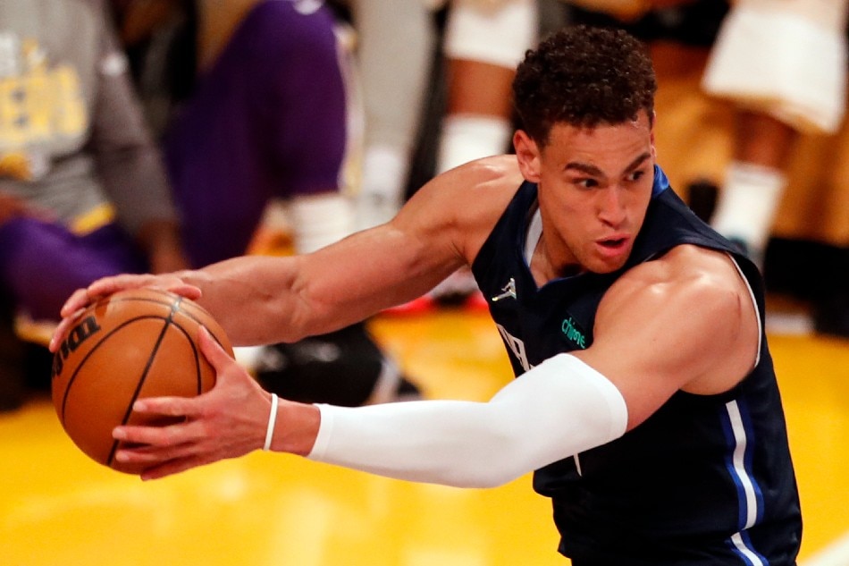 Dallas Mavericks forward-center Dwight Powell catches a rebound during the second quarter of the NBA basketball game between the Los Angeles Lakers and the Dallas Mavericks at the Crypto.com Arena in Los Angeles, California, USA, 01 March 2022. File photo. Etienne Laurent, EPA-EFE.