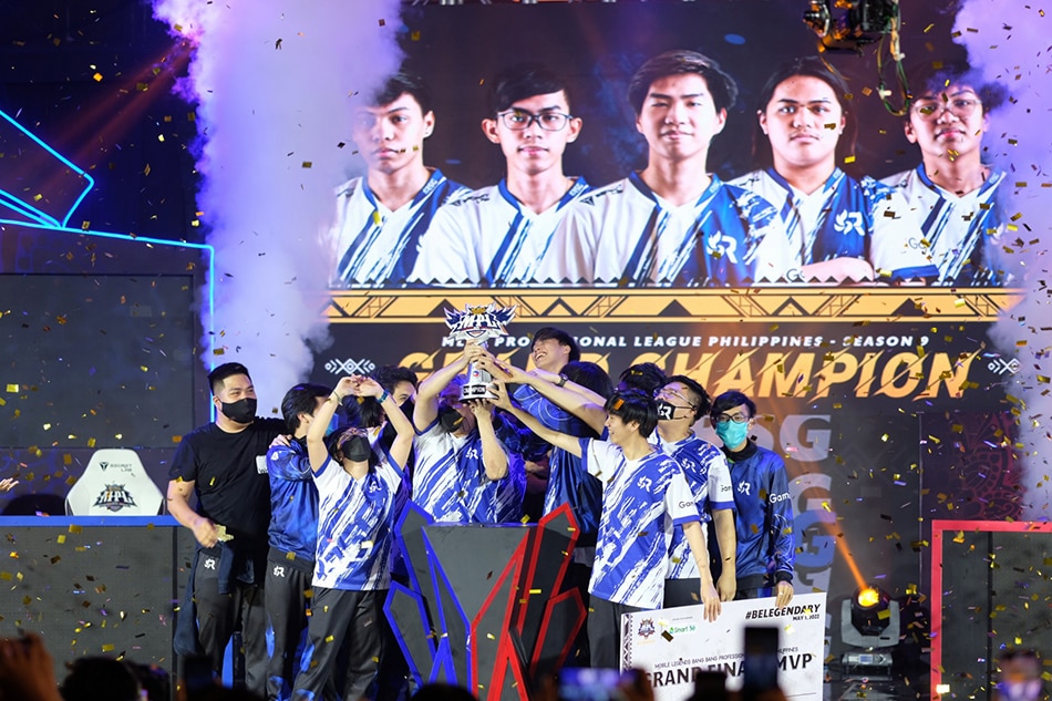 RSG Philippines carry the Mobile Legends: Bang Bang Professional League trophy after clinching the title in Season 9. Dubbed as the 