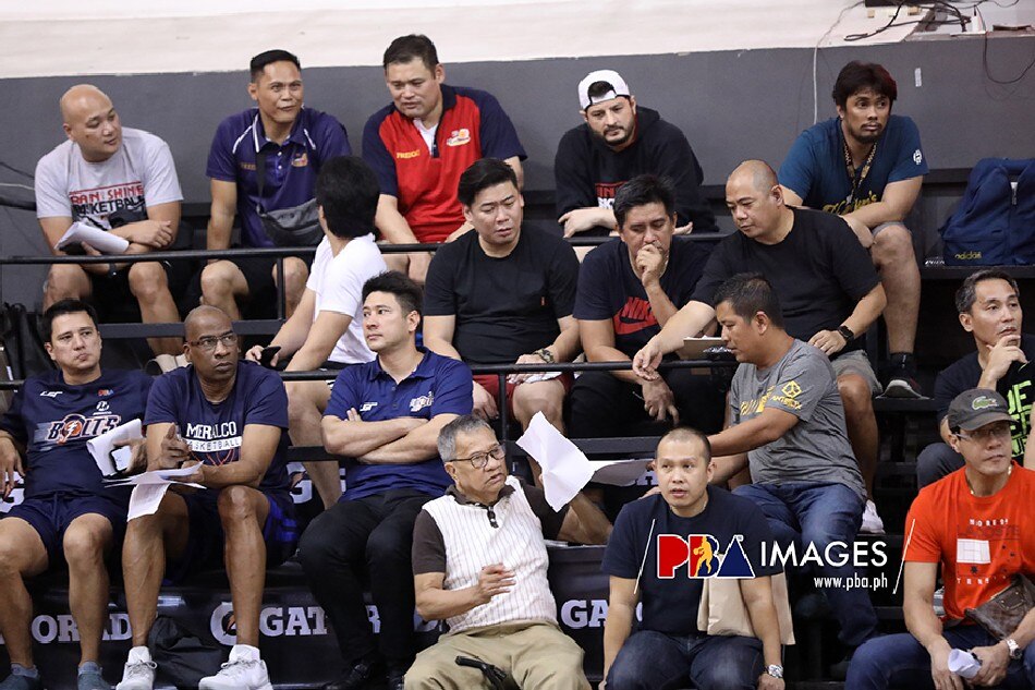 Coaches and team officials watch the action during the 2019 PBA Draft Combine. File photo. PBA Images.