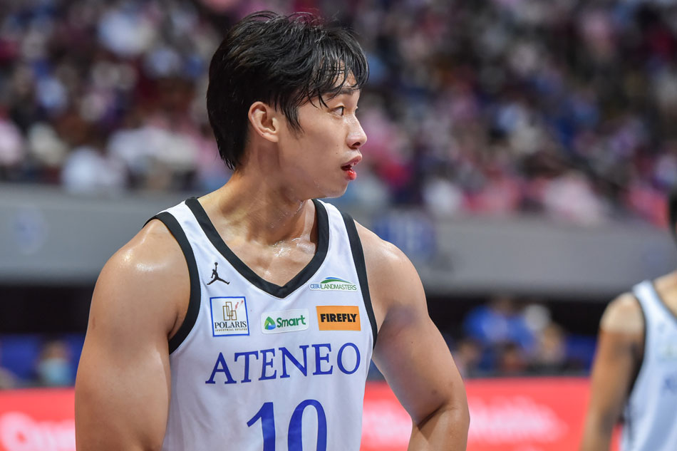 Dave Ildefonso of the Ateneo Blue Eagles looks on during Game 1 of the UAAP Season 84 Finals against the UP Fighting Maroons. UAAP Media.