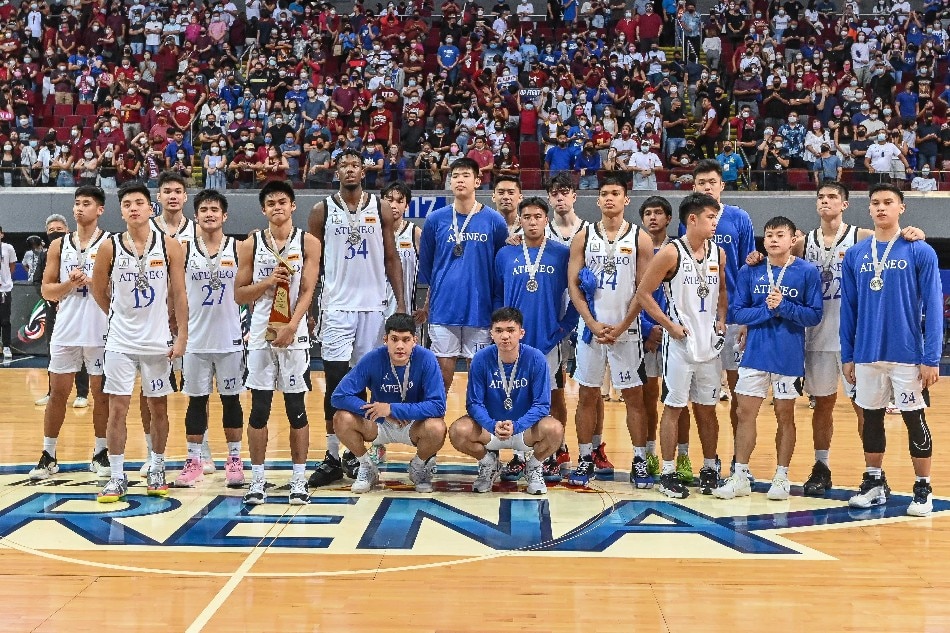 The Ateneo Blue Eagles receive their trophy as first runners-up of UAAP Season 84. UAAP Media.