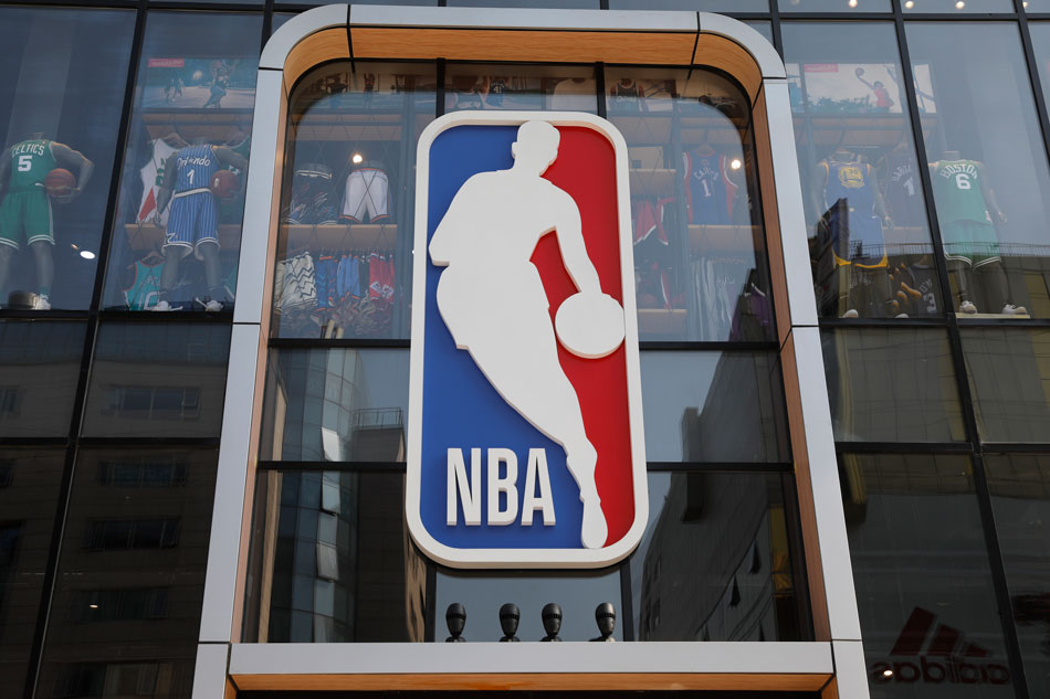 A view shows an NBA logo outside a store in Beijing, China, 09 October 2019. File photo. Wu Hong, EPA-EFE.