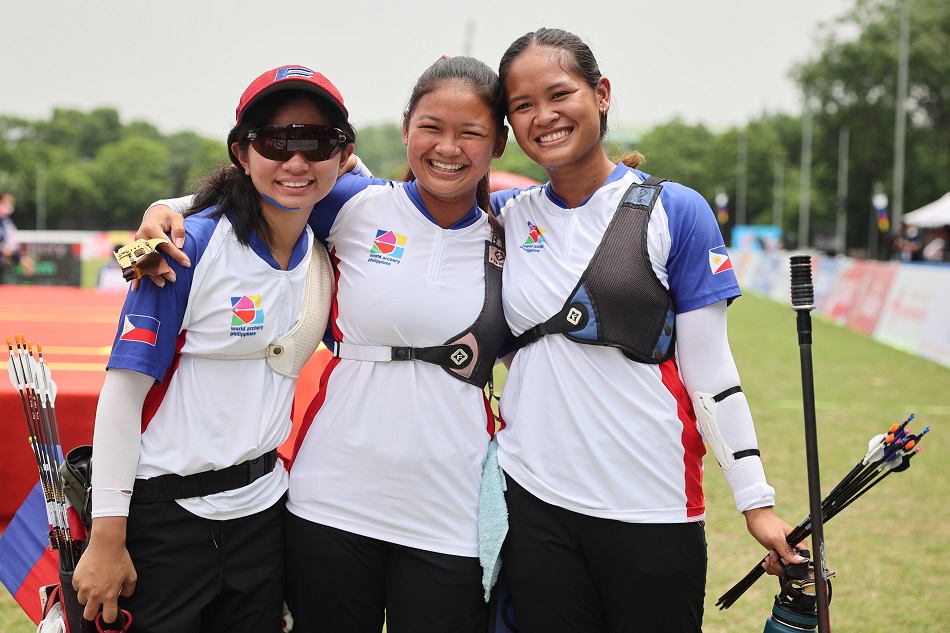 Thanks to a gritty performance by sisters Pia and Gabby Bidaure, and Phoebe Amistoso, the Philippines won its first SEA Games recurve gold since 2003. PSC/POC Media