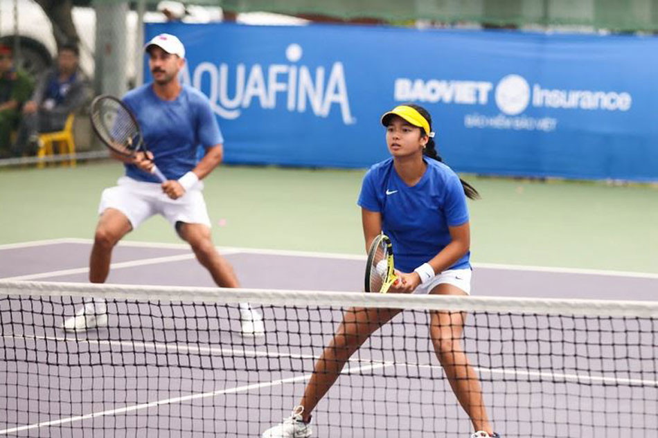 Treat Huey and Alex Eala of the Philippines at the 31st Southeast Asian Games in Vietnam. Photo courtesy of the Vietnam Tennis Federation.