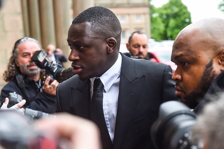 Manchester City and France international footballer Benjamin Mendy arrives to Chester Crown Court for a pre-trial hearing in Chester, Britain, 23 May 2022. Peter Powell, EPA-EFE.