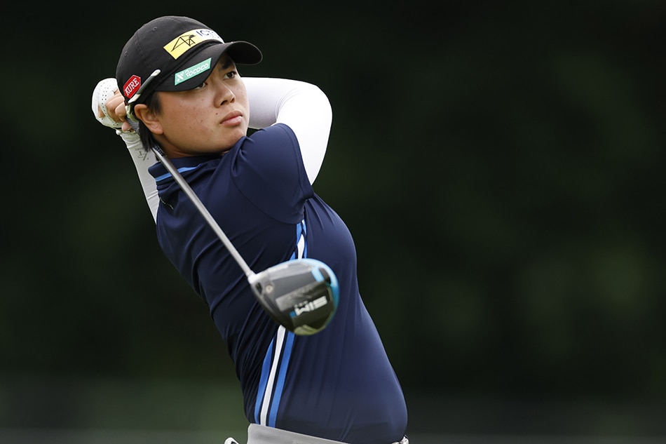 Yuka Saso of the Philippines hits her tee shot on the second hole during the first round of the 2021 KPMG Women's PGA Championship golf tournament at the Atlanta Athletic Club in Johns Creek, Georgia, USA, 24 June 2021. File photo. Erik S. Lesser, EPA-EFE
