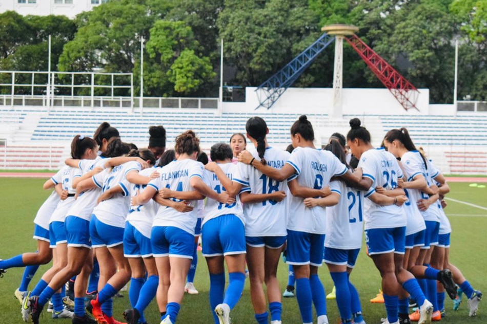 The Philippine national women's football team in training ahead of the AFF Women's Championship. Photo courtesy of the PFF/PWNT.