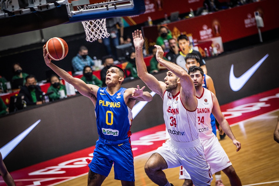 Gilas Pilipinas suffers an opening loss to Lebanon in the 2022 FIBA Asia Cup. Handout
