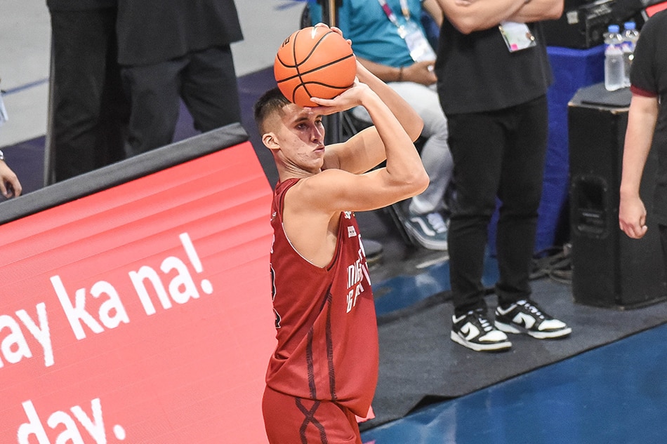 Zavier Lucero of the UP Fighting Maroons against the Ateneo Blue Eagles during Game 1 of the UAAP Season 84 Men’s Basketball Finals on May 8, 2022. UAAP Media