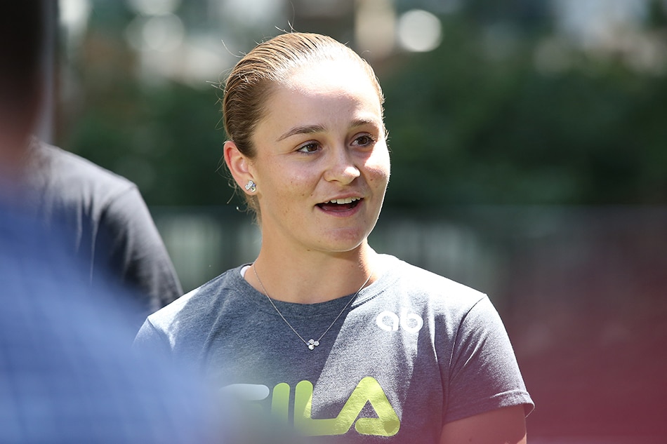 Ashleigh Barty speaks to the media during a press conference at the Westin in Brisbane, Australia, 24 March 2022. Jono Searle, EPA-EFE
