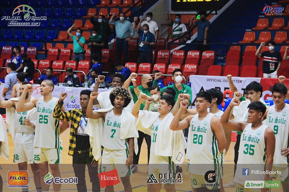 The De La Salle Green Archers have qualified to the quarterfinals of the FilOil EcoOil Preseason Cup. Photo courtesy of the FilOil EcoOil.