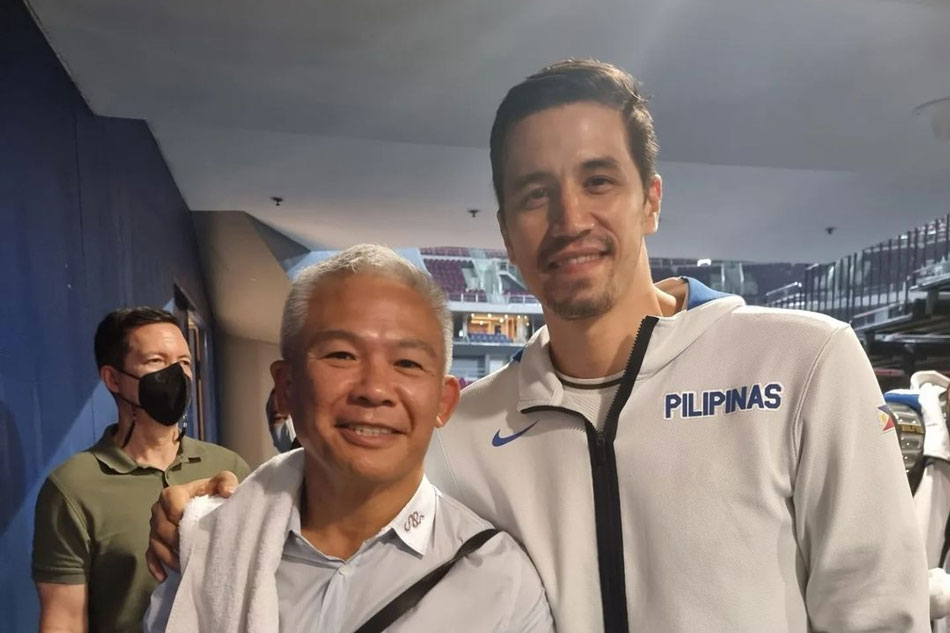  Former Gilas Pilipinas standout Marc Pingris with head coach Chot Reyes. Photo courtesy of Pingris on Instagram (@jeanmarc15)