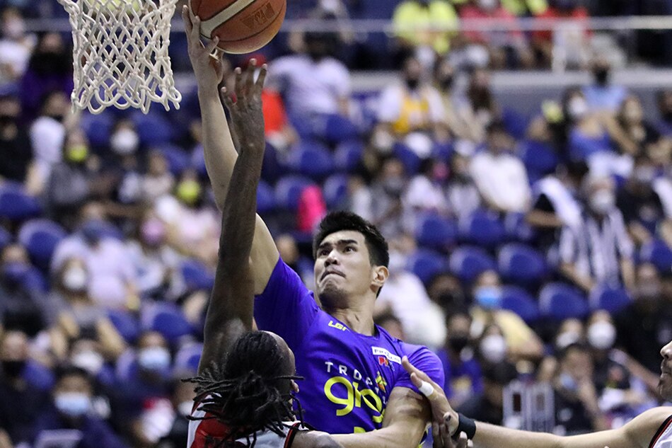 Troy Rosario (18) played seven years for TNT before being traded to Blackwater in a three-team deal. PBA Images.