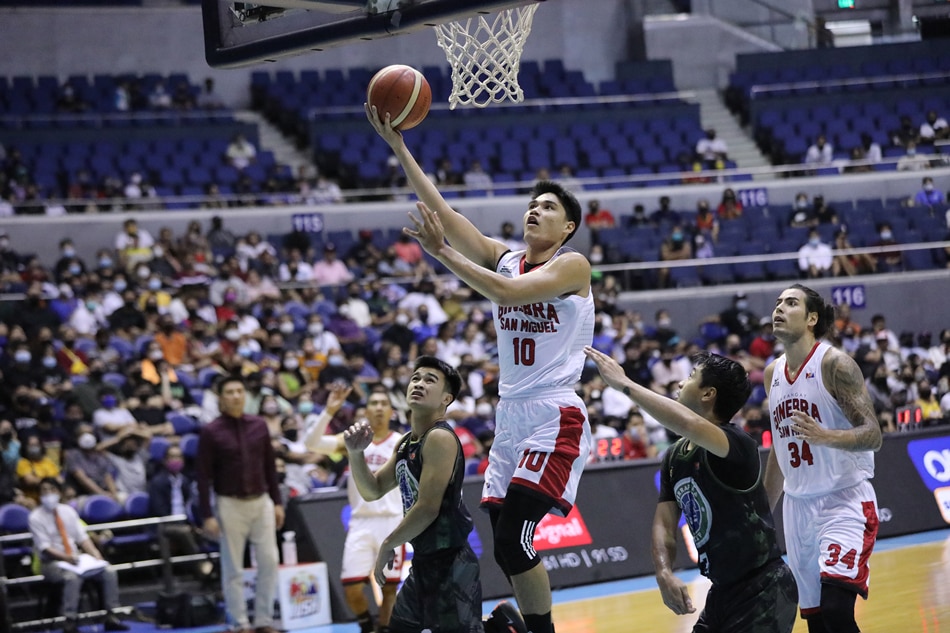 Arvin Tolentino played for four conferences with Barangay Ginebra before being traded to NorthPort. PBA Images