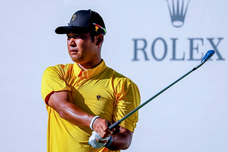  International Team member Hideki Matsuyama of Japan on the tenth hole during the final practice round for the 2022 Presidents Cup golf tournament at the Quail Hollow Club in Charlotte, North Carolina, USA, 21 September 2022. Erik S. Lesser, EPA-EFE