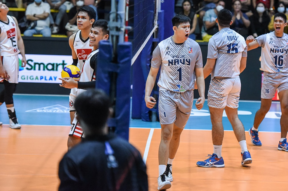 Cignal HD and Navy will dispute the second and last spot in the Spikers' Turf Open Conference Finals. PVL Media.