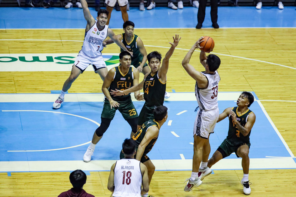 The Far Eastern University (FEU) Tamaraws and the University of the Philippines (UP) Fighting Maroons battle it out for the University Athletic Association (UAAP) Season 85 elimination round held at the Araneta Coliseum in Cubao, Quezon City on October 8, 2022. George Calvelo, ABS-CBN News