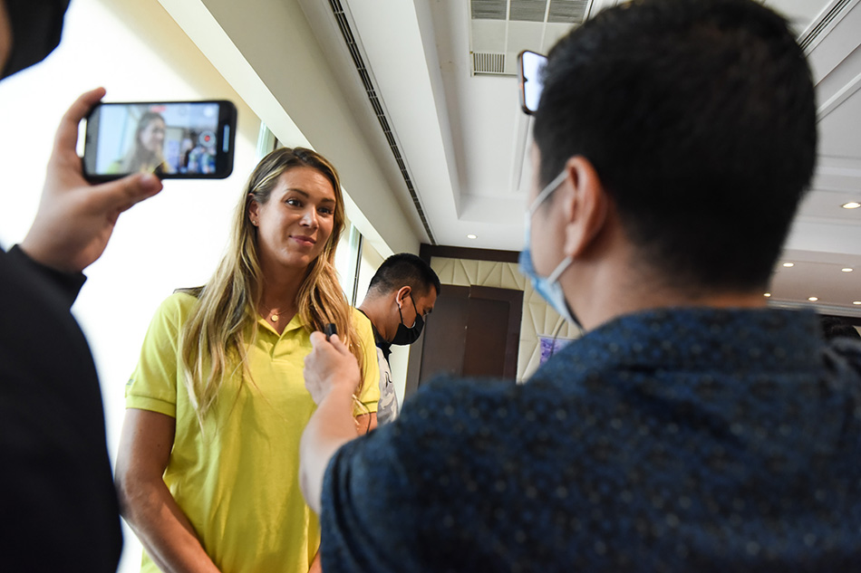 American import Lindsay Stalzer is back in the Philippines for another tour of duty with F2 Logistics. PVL Media.