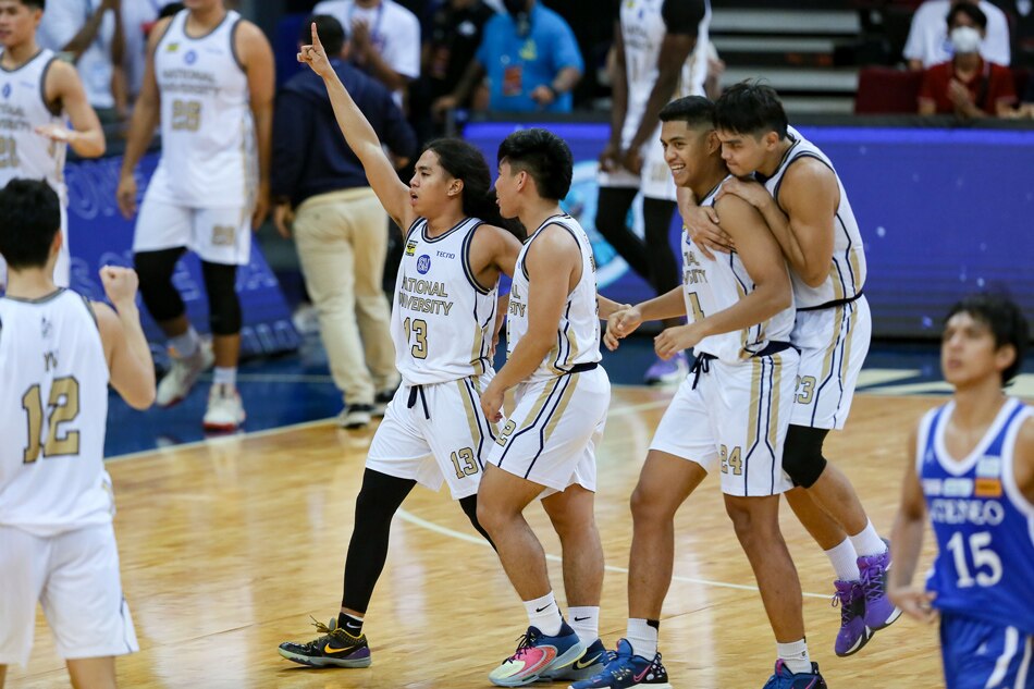 The National University (NU) Bulldogs battle it out against the Ateneo de Manila University (ADMU) Blue Eagles for the UAAP Season 85 Men’s basketball tournament held at the Mall of Asia Arena in Pasay City on November 2, 2022. George Calvelo, ABS-CBN News