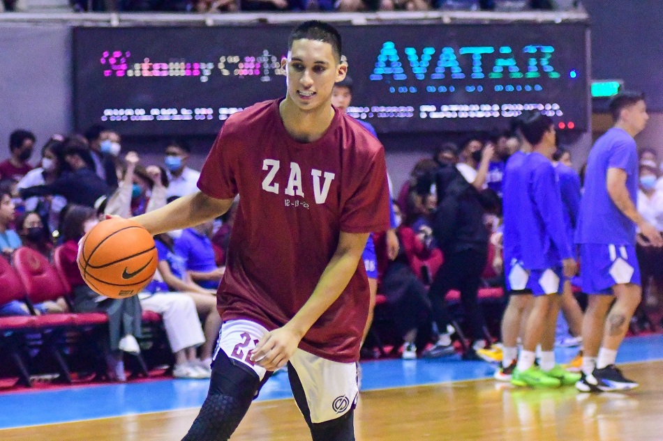 The Fighting Maroons rallied behind injured Zavier Lucero (pictured) by wearing a shirt bearing his name ahead of Game 3. Mark Demayo, ABS-CBN News