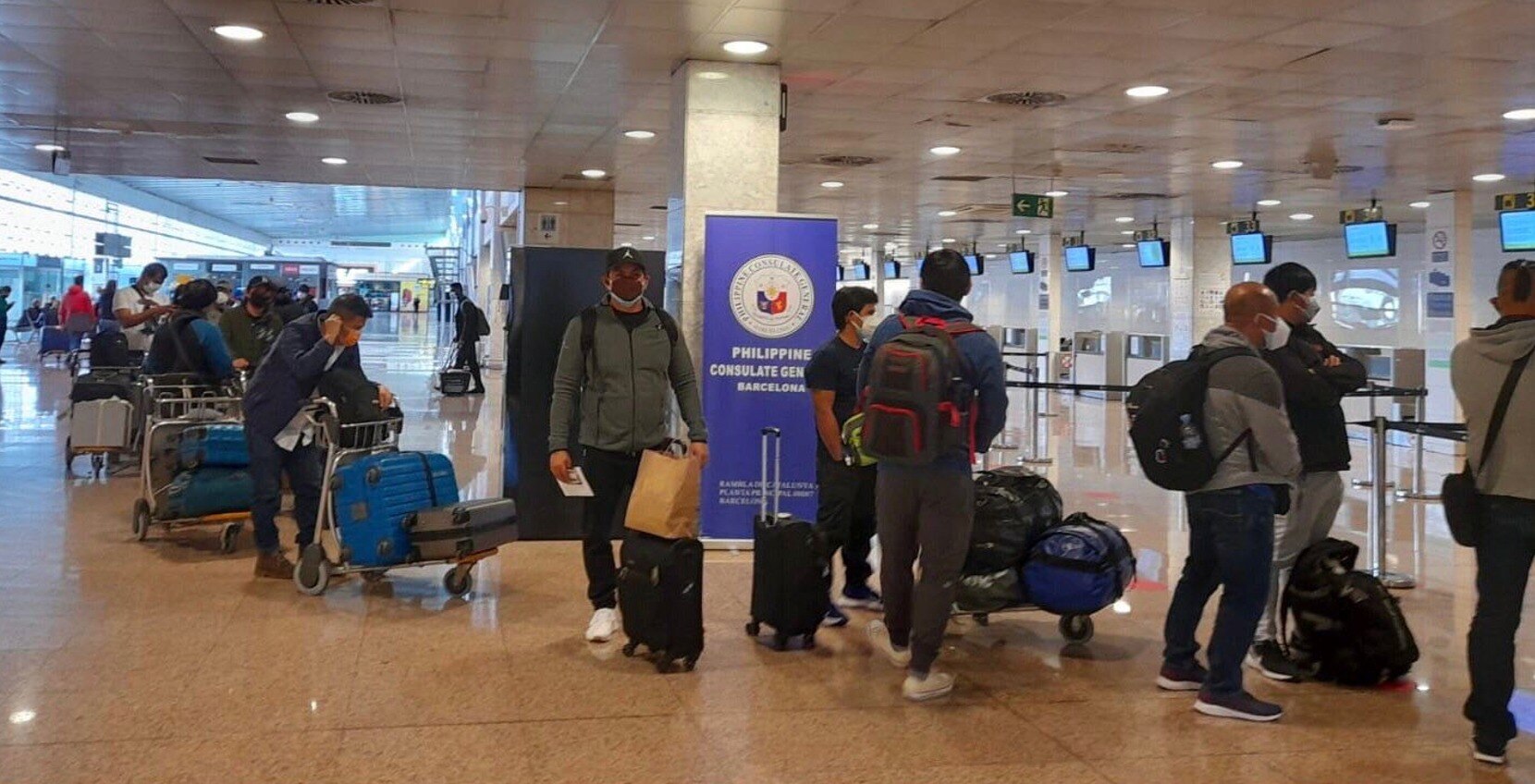 Pinoy repatriates nakauwi na mula Barcelona