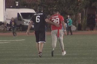NFL legends, wounded vets join charity flag football game