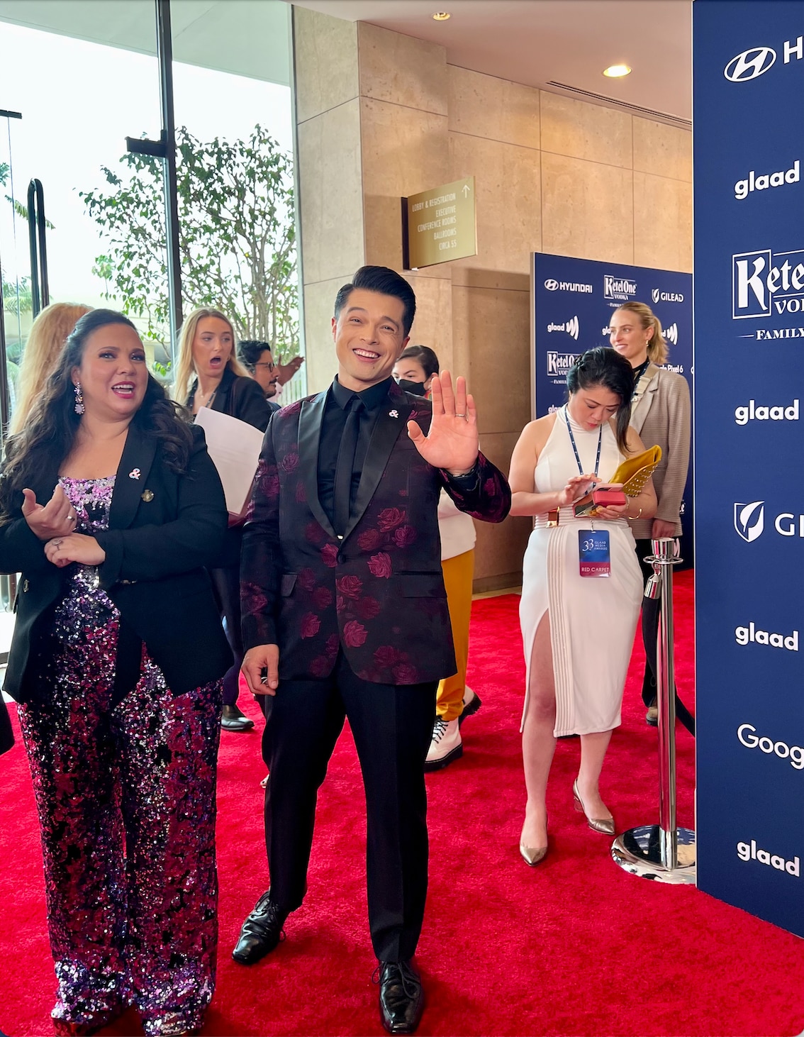 Vincent Rodriguez III at the GLAAD Awards.