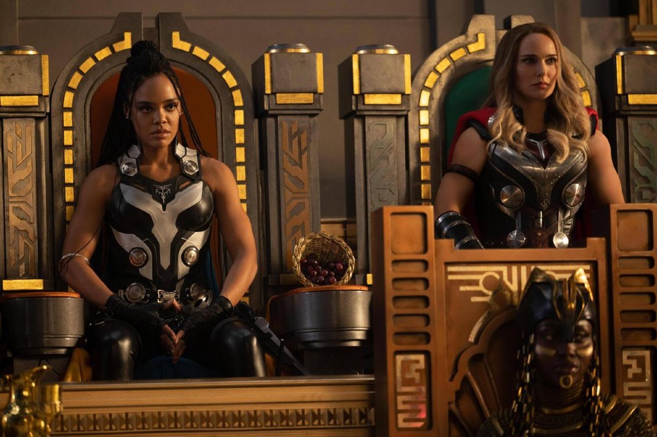 Natalie Portman and Tessa Thompson. Courtesy: Disney/Marvel 'Thor: Love and Thunder'