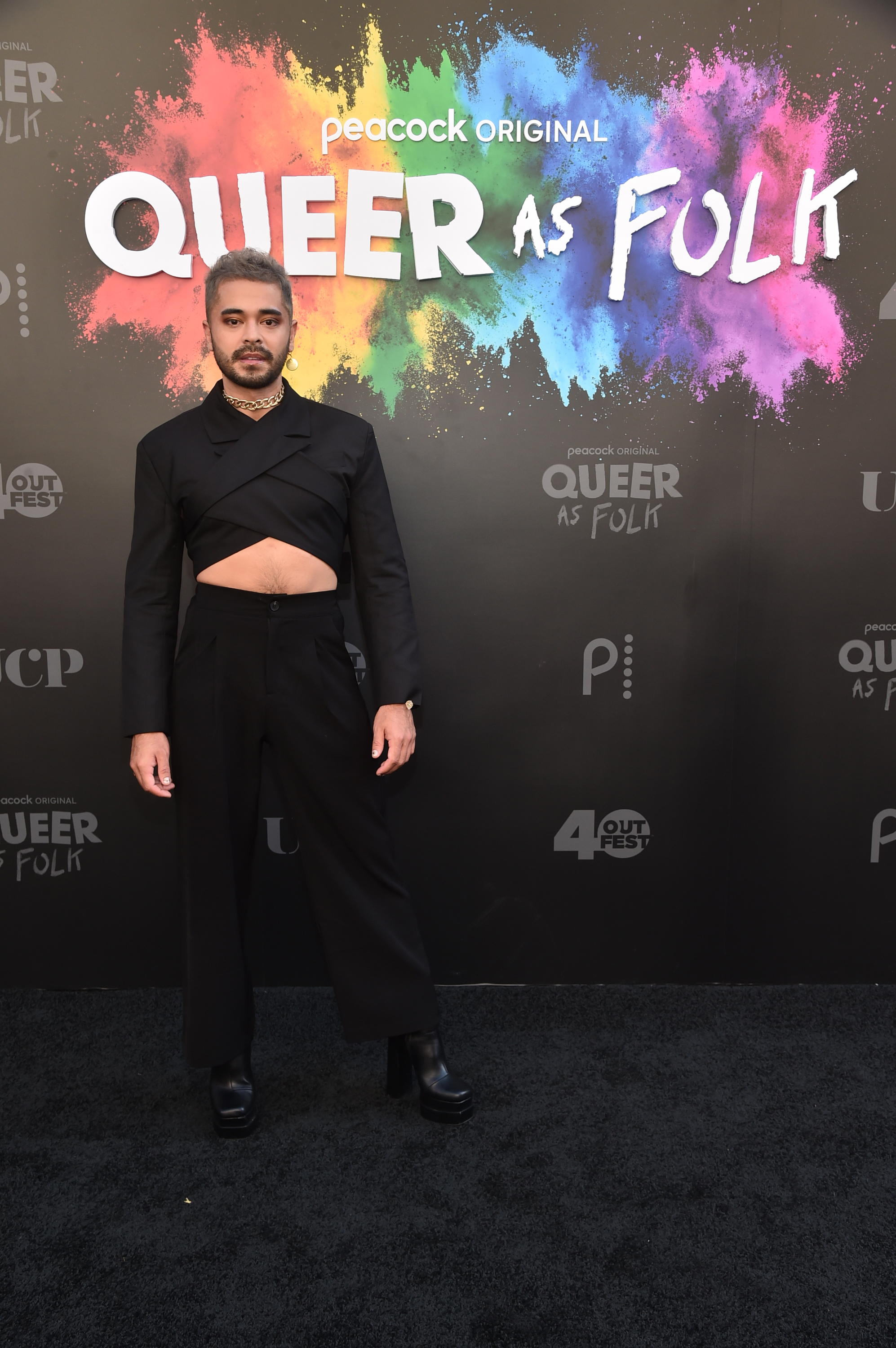 Chris Renfro at the Queer As Folk world premiere. Courtesy: Peacock 