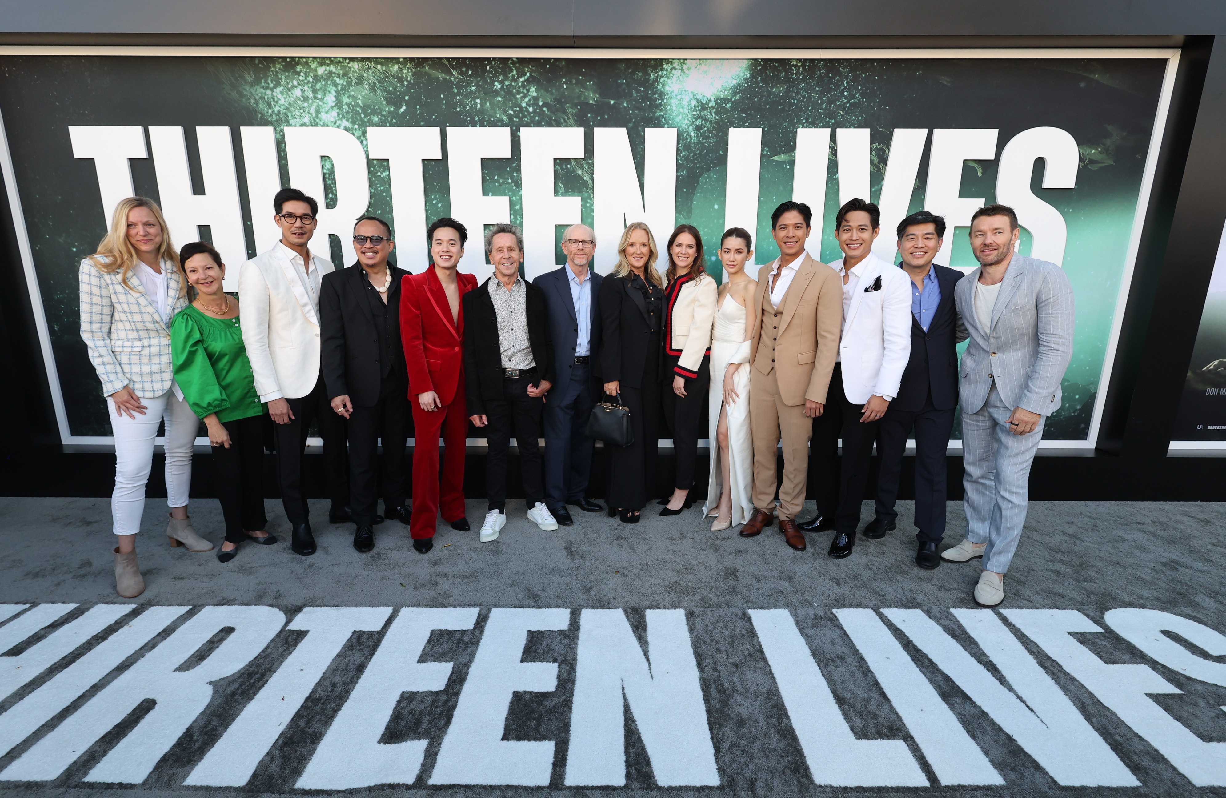 Cast and crew at the Hollywood premiere of 'Thirteen Lives. Courtesy: Eric Charbonneau