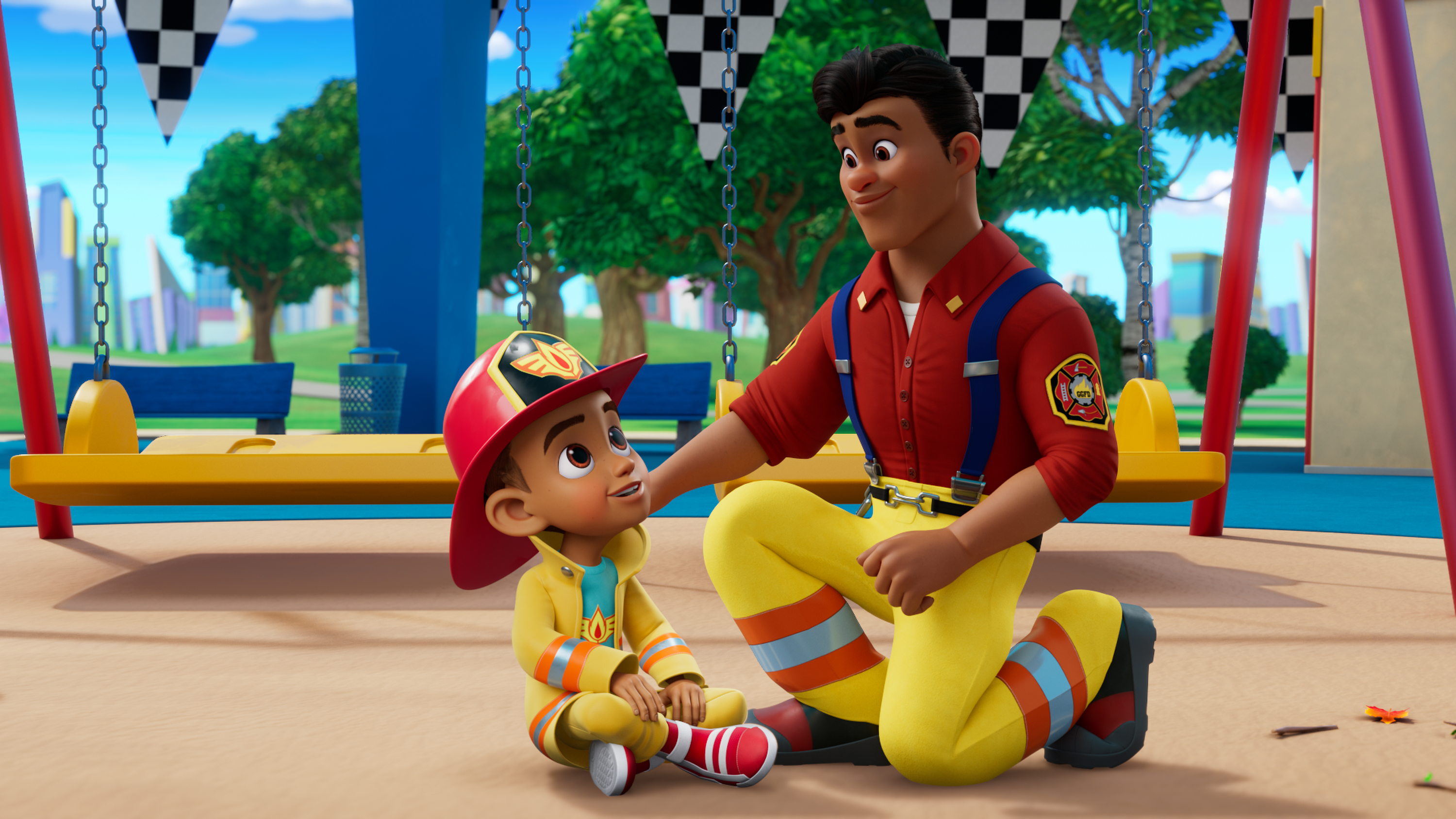 Bo Bayani and Chief Bill Bayani. Photo credit: Disney 