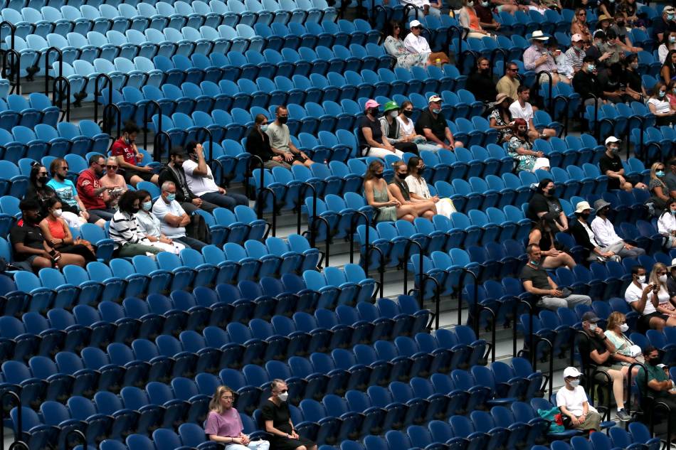 General view of fans during the match at Melbourne Park, Australia. Asanka Brendon Ratnayake, Reuters.