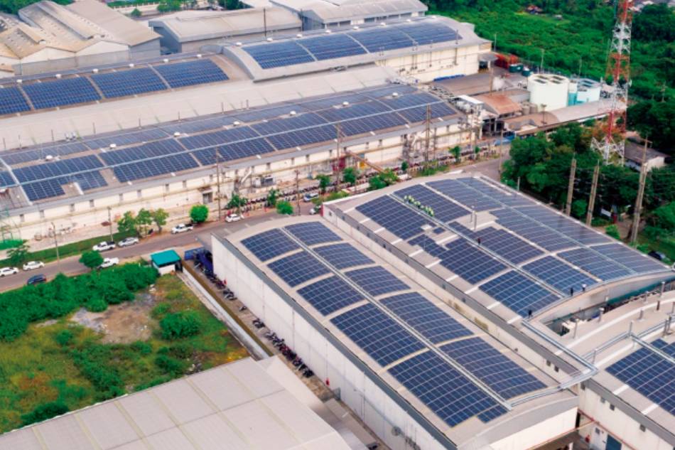 Universal Robina Corporation’s (URC) Thailand office has completed the installation of solar panels on its factories and warehouses. Handout